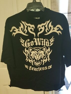 Go Wild Fearless Graphic Tee - Black/White